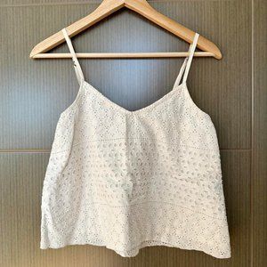 Hollister White Cream Camisole Crop Top - XS